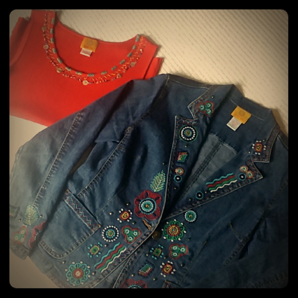 Ruby Rd Blazer w tank